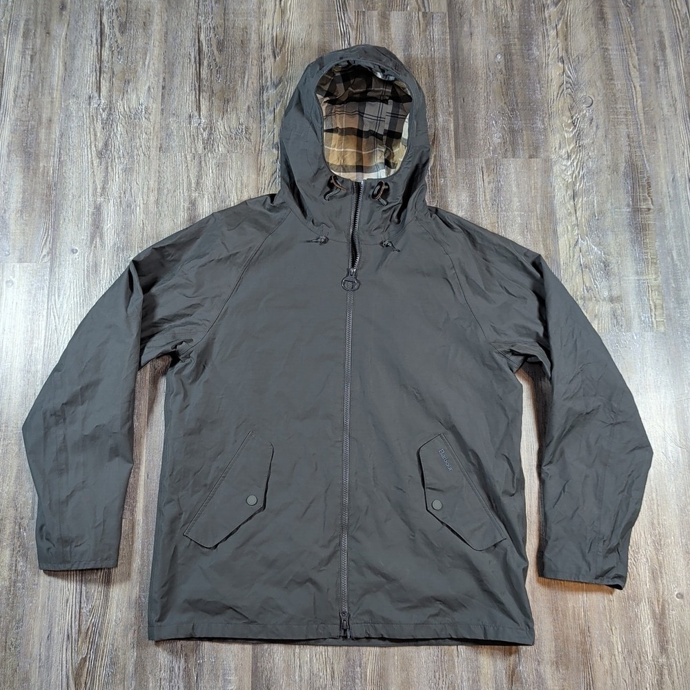 Barbour Holby Waterproof Jacket Men's Size Large Asphalt Full Zip Closure